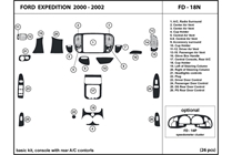 2002 Ford Expedition DL Auto Dash Kit Diagram