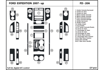 2007 Ford Expedition DL Auto Dash Kit Diagram