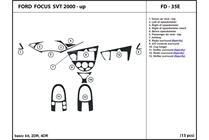 2002 Ford Focus DL Auto Dash Kit Diagram