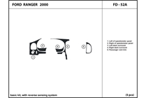 2000 Ford Ranger DL Auto Dash Kit Diagram