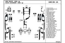 2009 GMC Envoy DL Auto Dash Kit Diagram