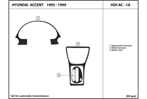 1995 Hyundai Accent DL Auto Dash Kit Diagram