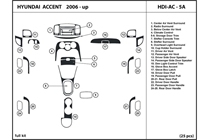 2008 Hyundai Accent DL Auto Dash Kit Diagram