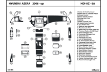 2006 Hyundai Azera DL Auto Dash Kit Diagram