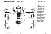 2010 Hyundai Sonata DL Auto Dash Kit Diagram