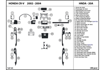 2003 Honda CR-V DL Auto Dash Kit Diagram