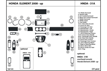 2010 Honda Element DL Auto Dash Kit Diagram