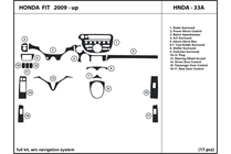 2012 Honda Fit DL Auto Dash Kit Diagram