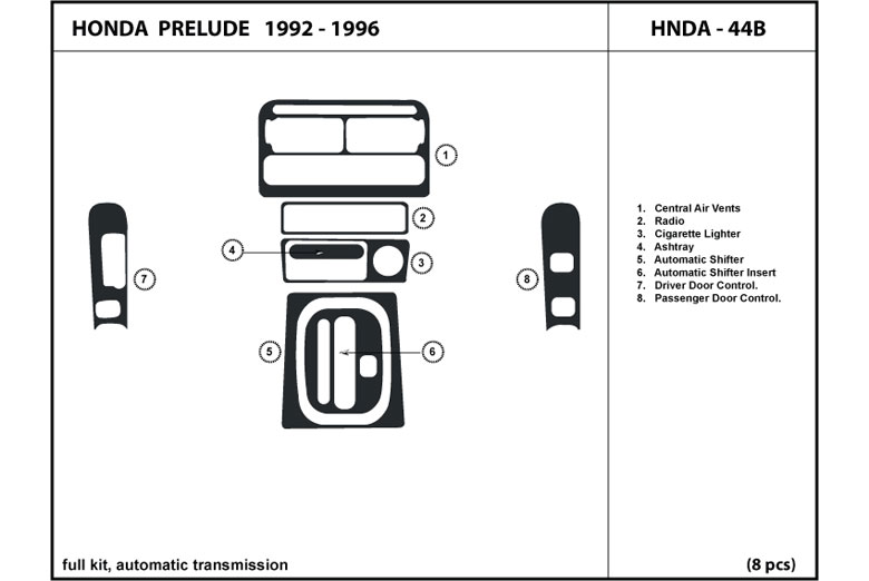 DL Auto™ Honda Prelude 1992-1996 Dash Kits