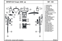2009 Infiniti G37 DL Auto Dash Kit Diagram