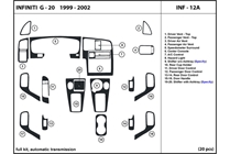 2000 Infiniti G20 DL Auto Dash Kit Diagram