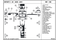 2000 Infiniti I30 DL Auto Dash Kit Diagram