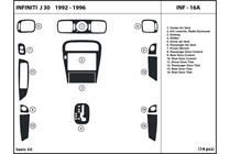 1993 Infiniti J30 DL Auto Dash Kit Diagram