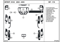 2004 Infiniti M45 DL Auto Dash Kit Diagram