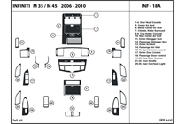 2010 Infiniti M35 DL Auto Dash Kit Diagram