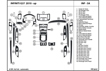 2010 Infiniti G37 DL Auto Dash Kit Diagram