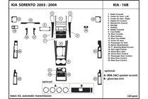 2004 Kia Sorento DL Auto Dash Kit Diagram
