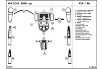 2012 Kia Soul DL Auto Dash Kit Diagram