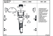 2006 Kia Spectra DL Auto Dash Kit Diagram