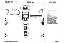 2009 Kia Spectra DL Auto Dash Kit Diagram