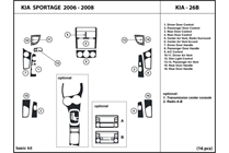 2007 Kia Sportage DL Auto Dash Kit Diagram