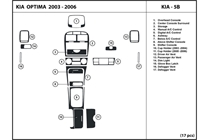 2005 Kia Optima DL Auto Dash Kit Diagram