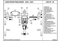 2002 Land Rover Freelander DL Auto Dash Kit Diagram