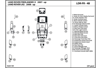 2012 Land Rover LR2 DL Auto Dash Kit Diagram