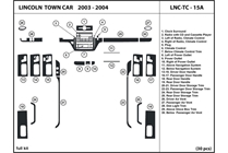 2004 Lincoln Town Car DL Auto Dash Kit Diagram