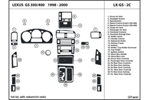 2000 Lexus GS DL Auto Dash Kit Diagram