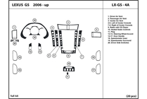 2008 Lexus GS DL Auto Dash Kit Diagram