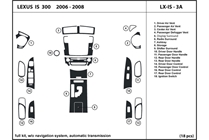 2006 Lexus IS DL Auto Dash Kit Diagram