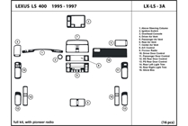1997 Lexus LS DL Auto Dash Kit Diagram