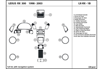 2003 Lexus RX DL Auto Dash Kit Diagram