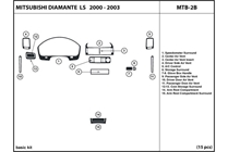 2003 Mitsubishi Diamante DL Auto Dash Kit Diagram