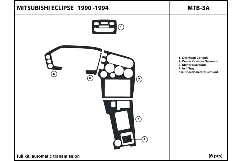 DL Auto™ Mitsubishi Eclipse 1990-1994 Dash Kits