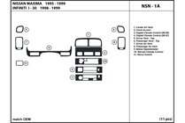 1999 Nissan Maxima DL Auto Dash Kit Diagram