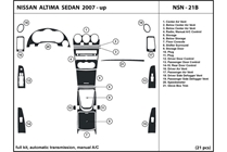 2011 Nissan Altima DL Auto Dash Kit Diagram