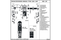 2006 Nissan Armada DL Auto Dash Kit Diagram