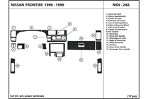 1999 Nissan Frontier DL Auto Dash Kit Diagram