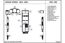 2004 Nissan Xterra DL Auto Dash Kit Diagram