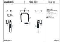 1996 Nissan 200SX DL Auto Dash Kit Diagram