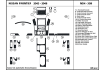 2008 Nissan Frontier DL Auto Dash Kit Diagram