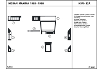 1988 Nissan Maxima DL Auto Dash Kit Diagram