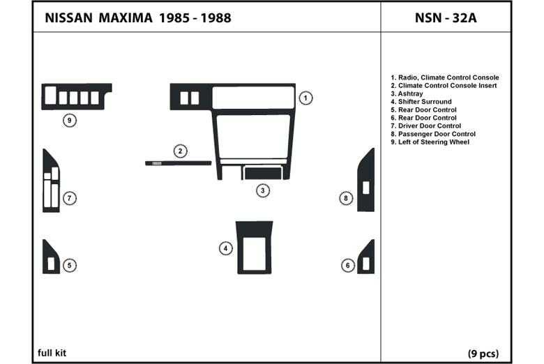 DL Auto™ Nissan Maxima 1985-1988 Dash Kits