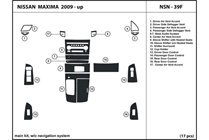 2011 Nissan Maxima DL Auto Dash Kit Diagram