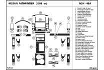 2010 Nissan Pathfinder DL Auto Dash Kit Diagram