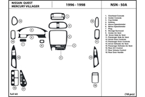 1996 Nissan Quest DL Auto Dash Kit Diagram