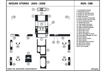 2007 Nissan Xterra DL Auto Dash Kit Diagram