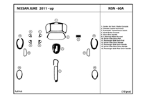 2012 Nissan Juke DL Auto Dash Kit Diagram